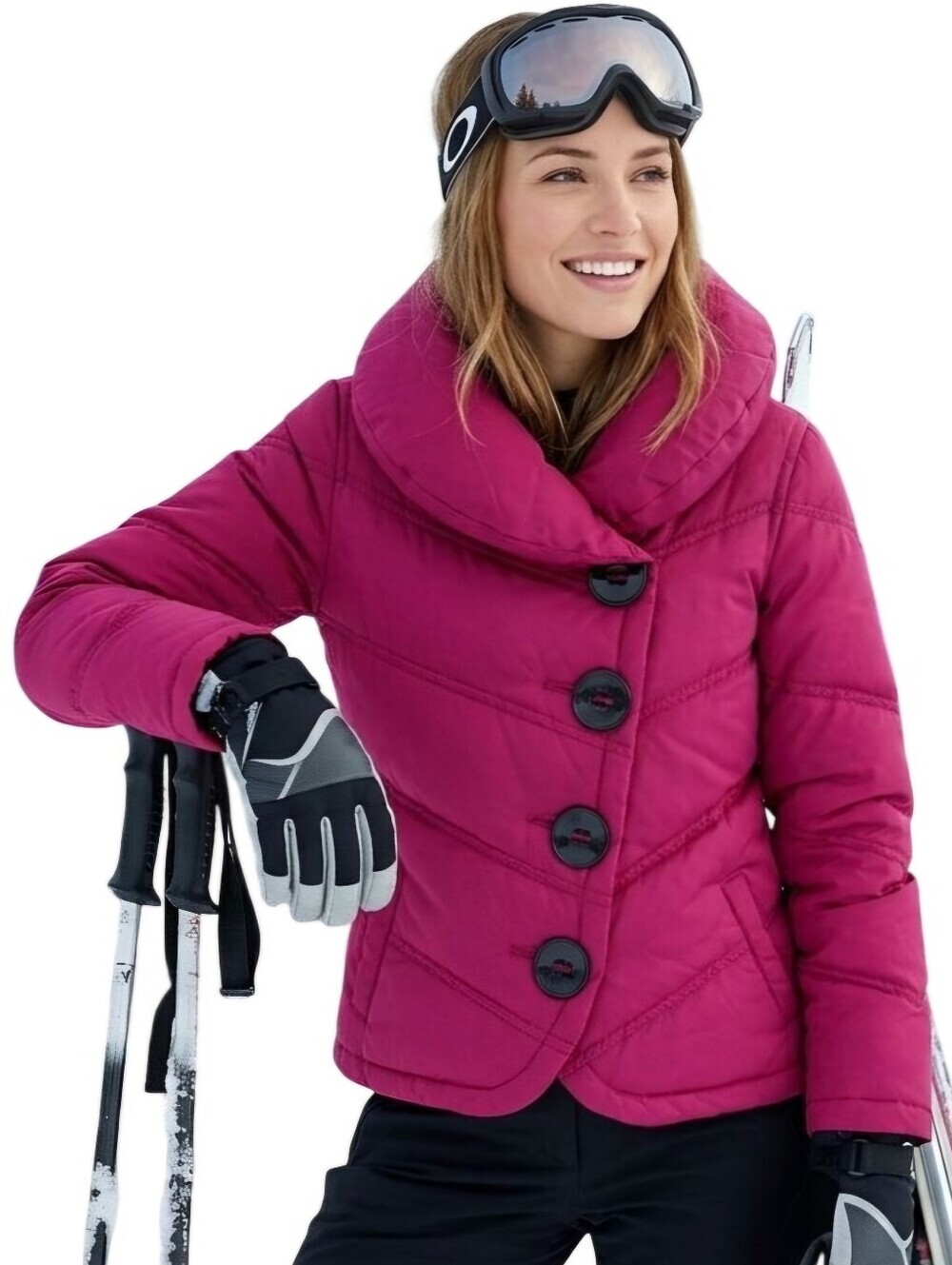 Soia & Kyo Women's Puffer Jacket Magenta Size S